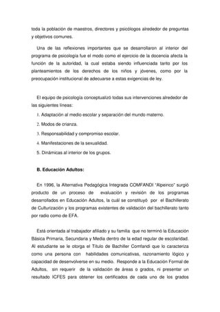 Propuesta Pedagogica De Comfandi