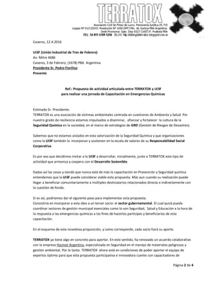 Página 2 de 4
Caseros, 12.4.2016
UI3F (Unión Industrial de Tres de Febrero)
Av. Mitre 4686
Caseros, 3 de Febrero, (1678) P...