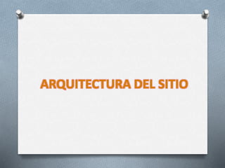 ARQUITECTURA DEL SITIO
 