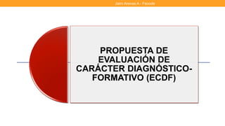 PROPUESTA DE
EVALUACIÓN DE
CARÁCTER DIAGNÓSTICO-
FORMATIVO (ECDF)
Jairo Arenas A - Fecode
 