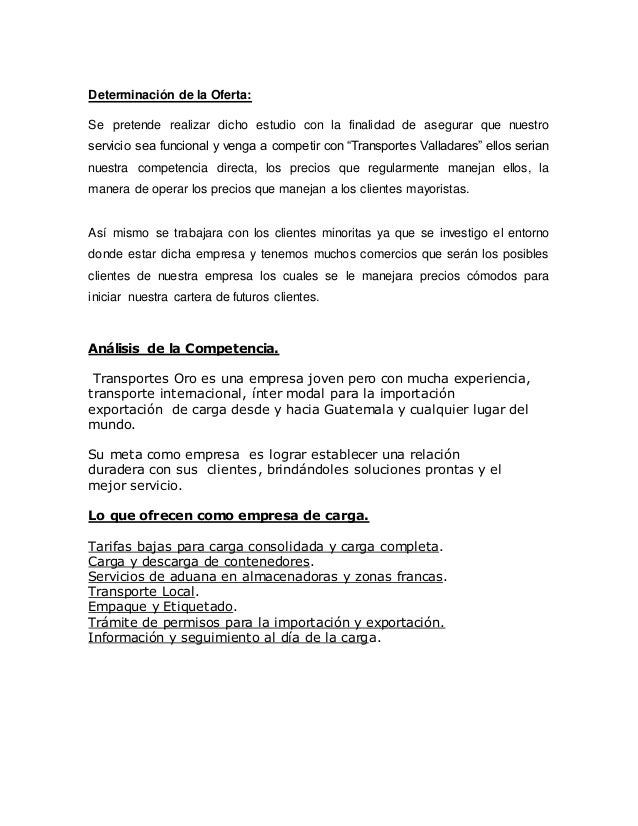 Propuesta de negocio transportes jc Propuesta de negocio transportes jc