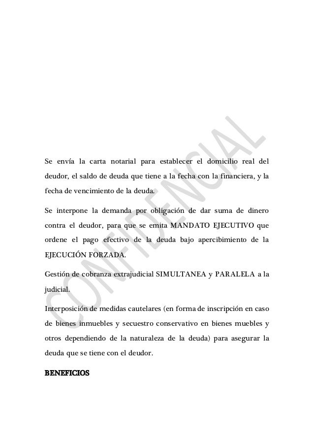 Propuesta de servicio de cobranza Propuesta de servicio de cobranza
