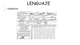 LENGUAJE
 EJERCICIO
 