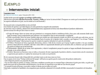 EJEMPLO
 Intervención inicial:

 