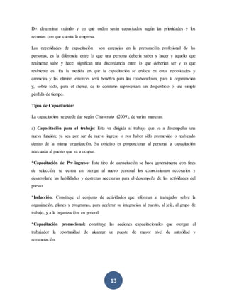 Propuesta de un plan de capacitación | DOCX