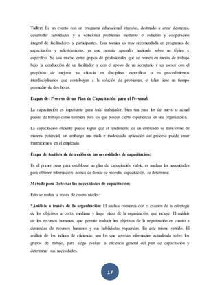 Propuesta de un plan de capacitación | DOCX