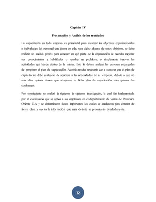 Propuesta de un plan de capacitación | DOCX