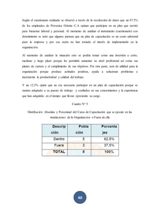 Propuesta de un plan de capacitación | DOCX