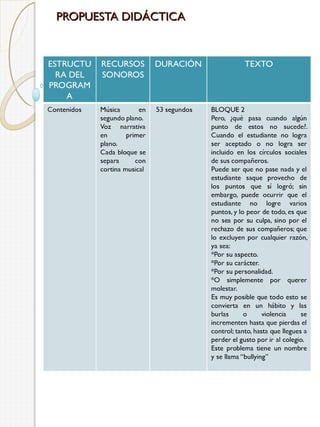 PROPUESTA DIDÁCTICA

 