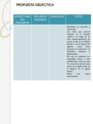 PROPUESTA DIDÁCTICA

 