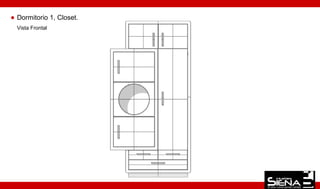 Dormitorio 1, Closet.
Vista Frontal
 