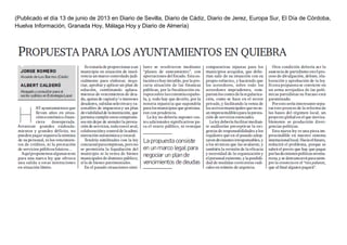 (Publicado el día 13 de junio de 2013 en Diario de Sevilla, Diario de Cádiz, Diario de Jerez, Europa Sur, El Día de Córdoba,
Huelva Información, Granada Hoy, Málaga Hoy y Diario de Almería)
 