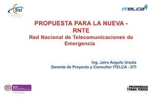7/12/2013 1
Ing. Jairo Angulo Urzola
Gerente de Proyecto y Consultor ITELCA - STI
 