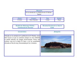 Poder darlo a conocer, como destino que tiene un potencial con proyección de desarrollo sostenible competitivo.