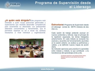 Programa de Supervisión desde
                                                       el Liderazgo


¿A quién está dirigido...
