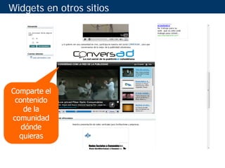 Widgets en otros sitios
 