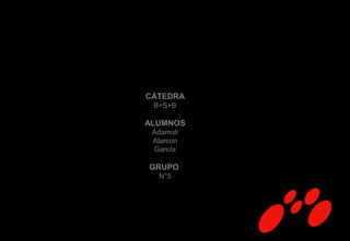 CÁTEDRA
B+S+B
ALUMNOS
Adamoli
Alarcon
García
GRUPO
N°5
 