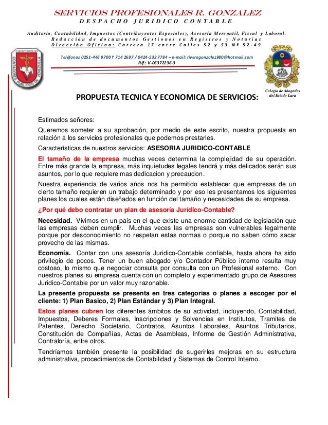 Propuesta tecnica y economica nueva condiciones Propuesta tecnica y economica nueva condiciones
