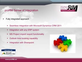 project and ressource management solution proRM 2011 | PPTX