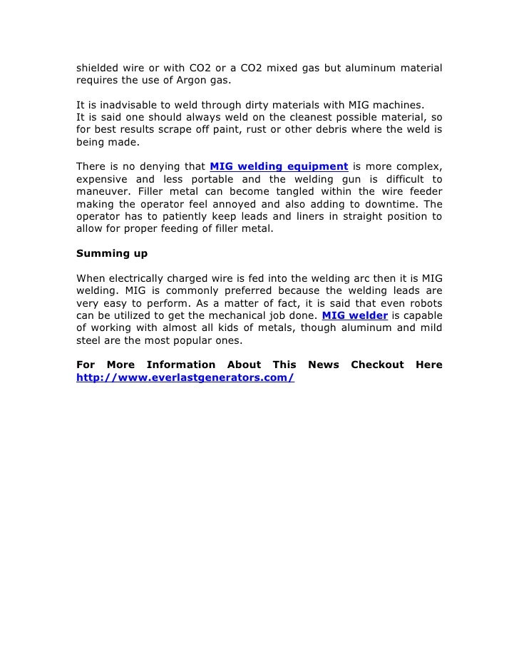 Pros And Cons Of Mig Welding