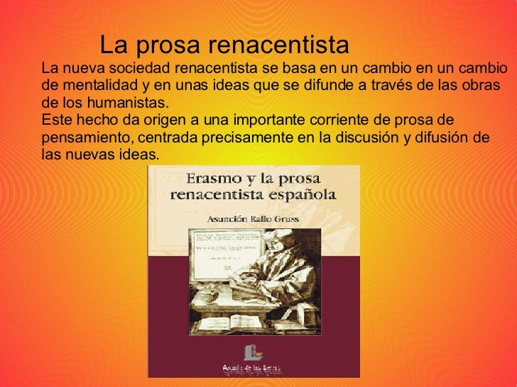 Prosa renacentista y barroca