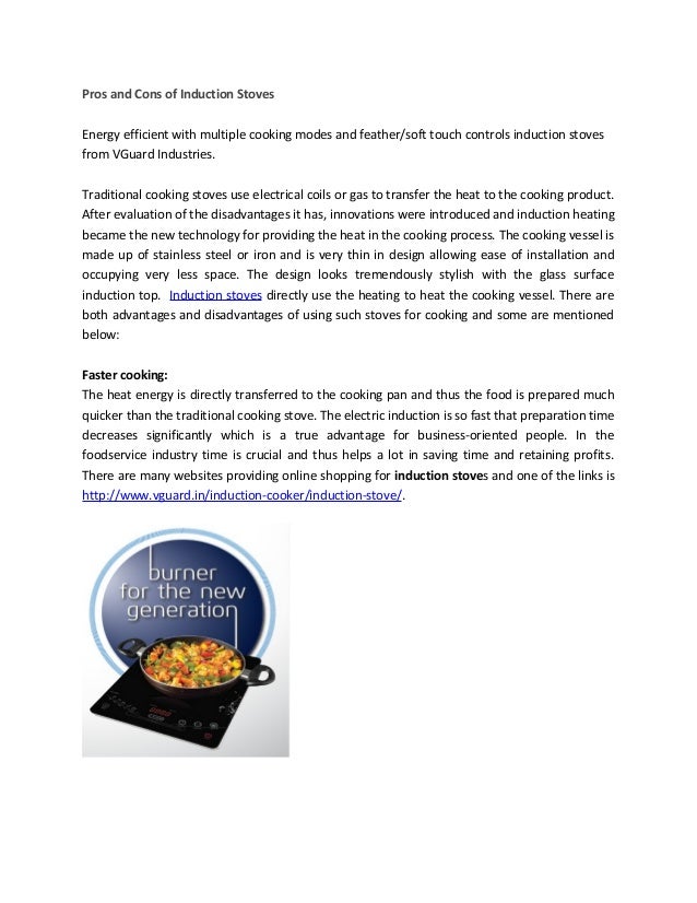 Pros and Cons of Induction Stoves