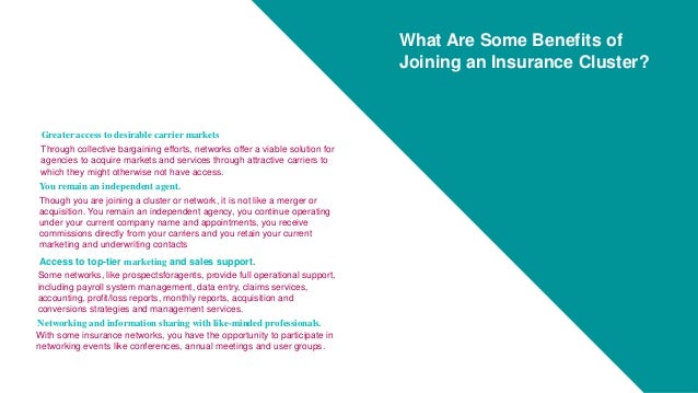 Pros and cons of joining an insurance cluster Pros and cons of joining an insurance cluster
