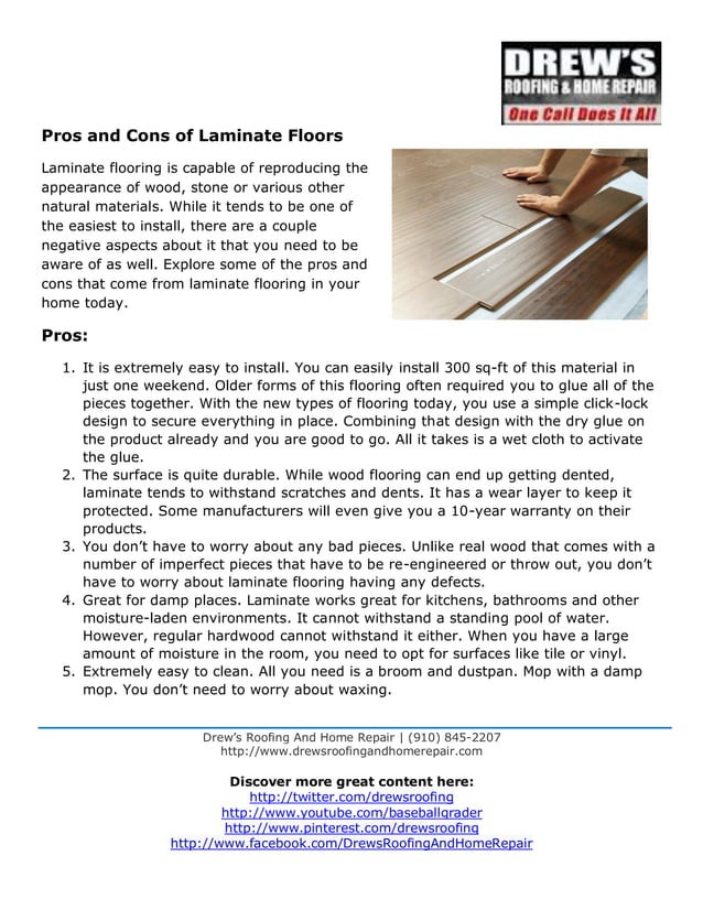 Pros and Cons of Laminate Floors