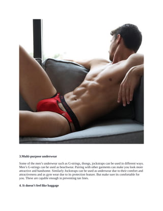 Pros and cons of men's sexy underwear