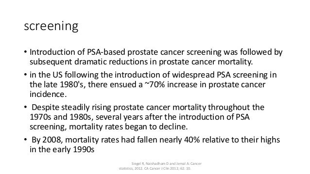 Pros and cons of prostate cancer screening by mungai ngugi