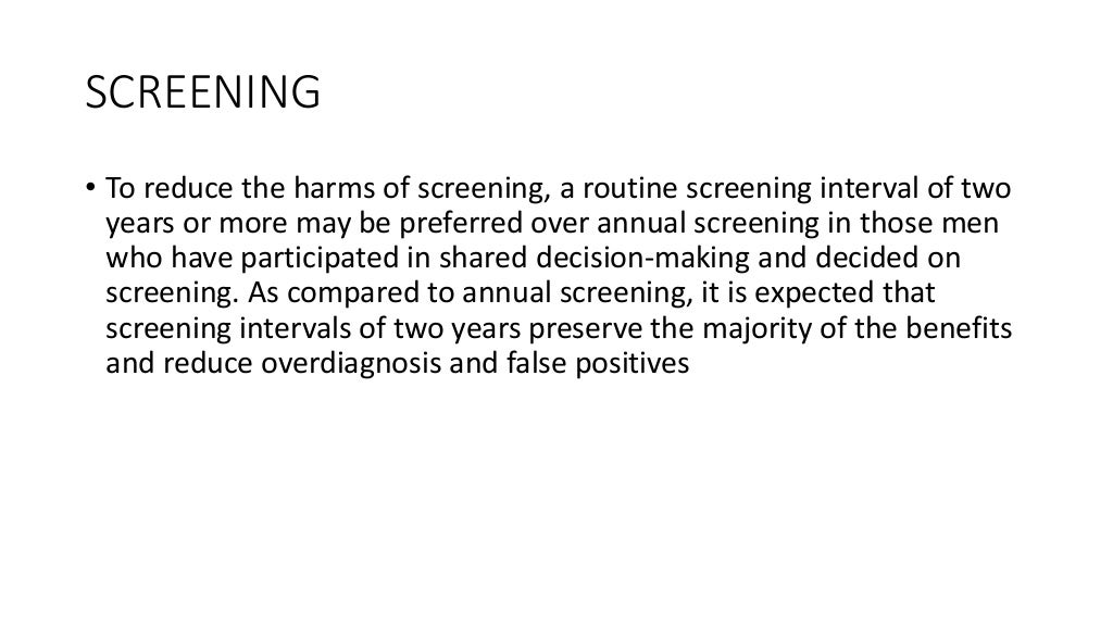 Pros and cons of prostate cancer screening by mungai ngugi