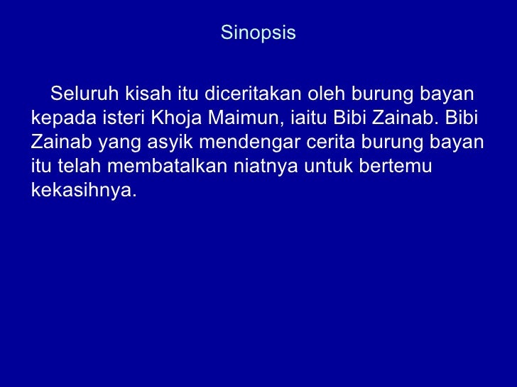 Prosa tradisional anak laut cerita bayan
