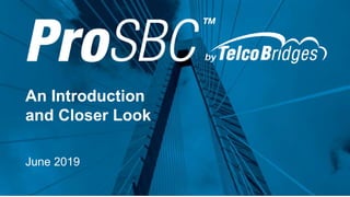 ProSBC introduction | PPTX