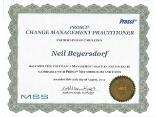 Prosci Change Management Practitioner