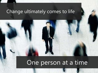 Copyright Prosci 2015. All rights reserved.
Change ultimately comes to life
One person at a time
15
 