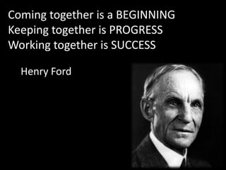 © Prosci. All Rights Reserved. 19
Coming together is a BEGINNING
Keeping together is PROGRESS
Working together is SUCCESS
Henry Ford
 