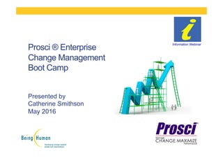 Presented by
Catherine Smithson
May 2016
Prosci ® Enterprise
Change Management
Boot Camp
Information Webinar
 