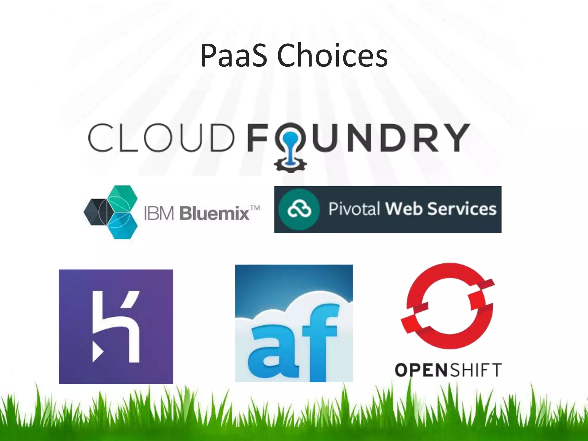 PaaS Choices
 