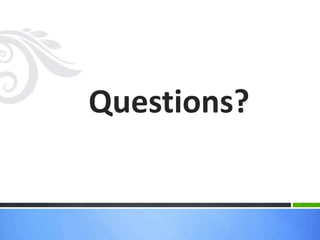 Questions?
 