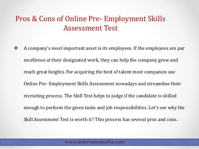 pre employment assessment test