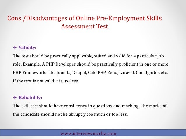 pre employment assessment test