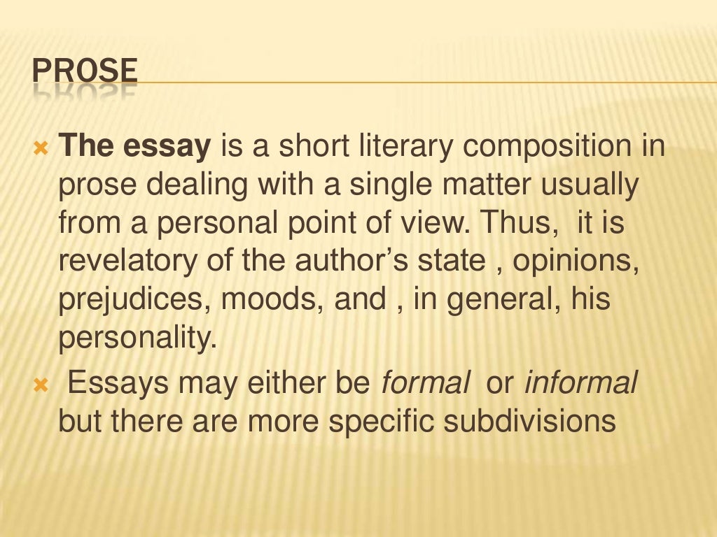 an essay prose