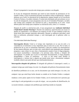 Pro Se Asylum Manual (Spanish)