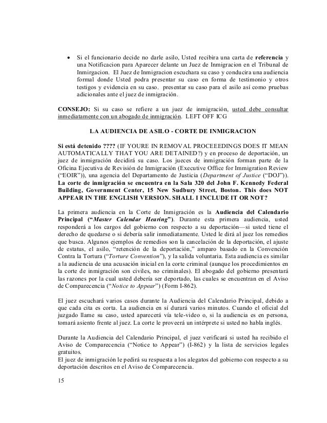 Pro Se Asylum Manual (Spanish)