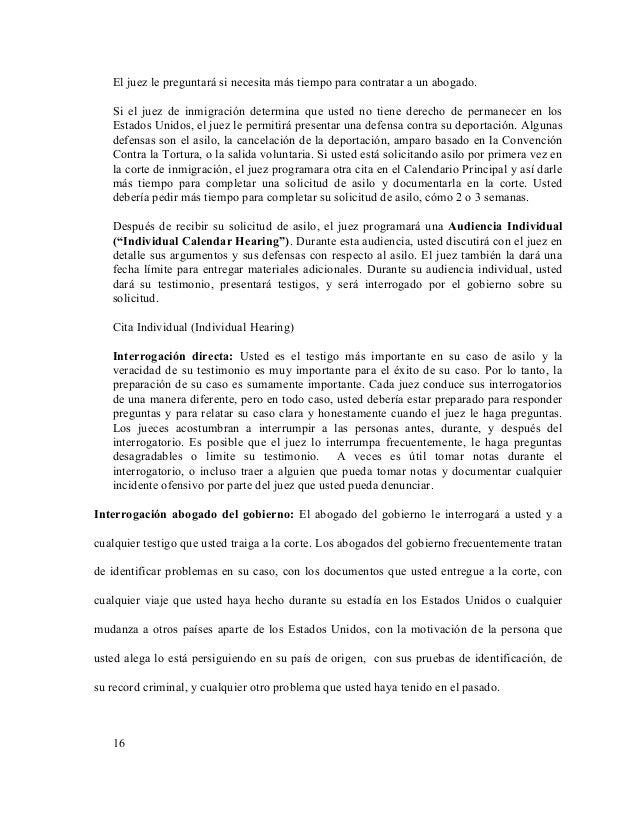 Pro Se Asylum Manual (Spanish)