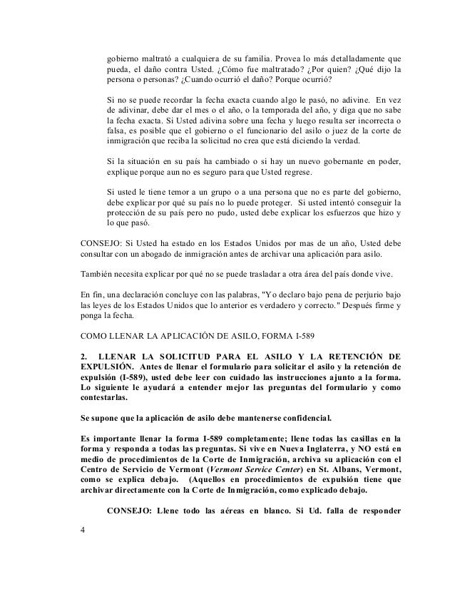 Carta De Asilo Politico