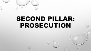 SECOND PILLAR:
PROSECUTION
 