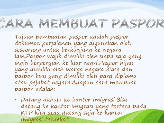 Teks prosedur membuat paspor