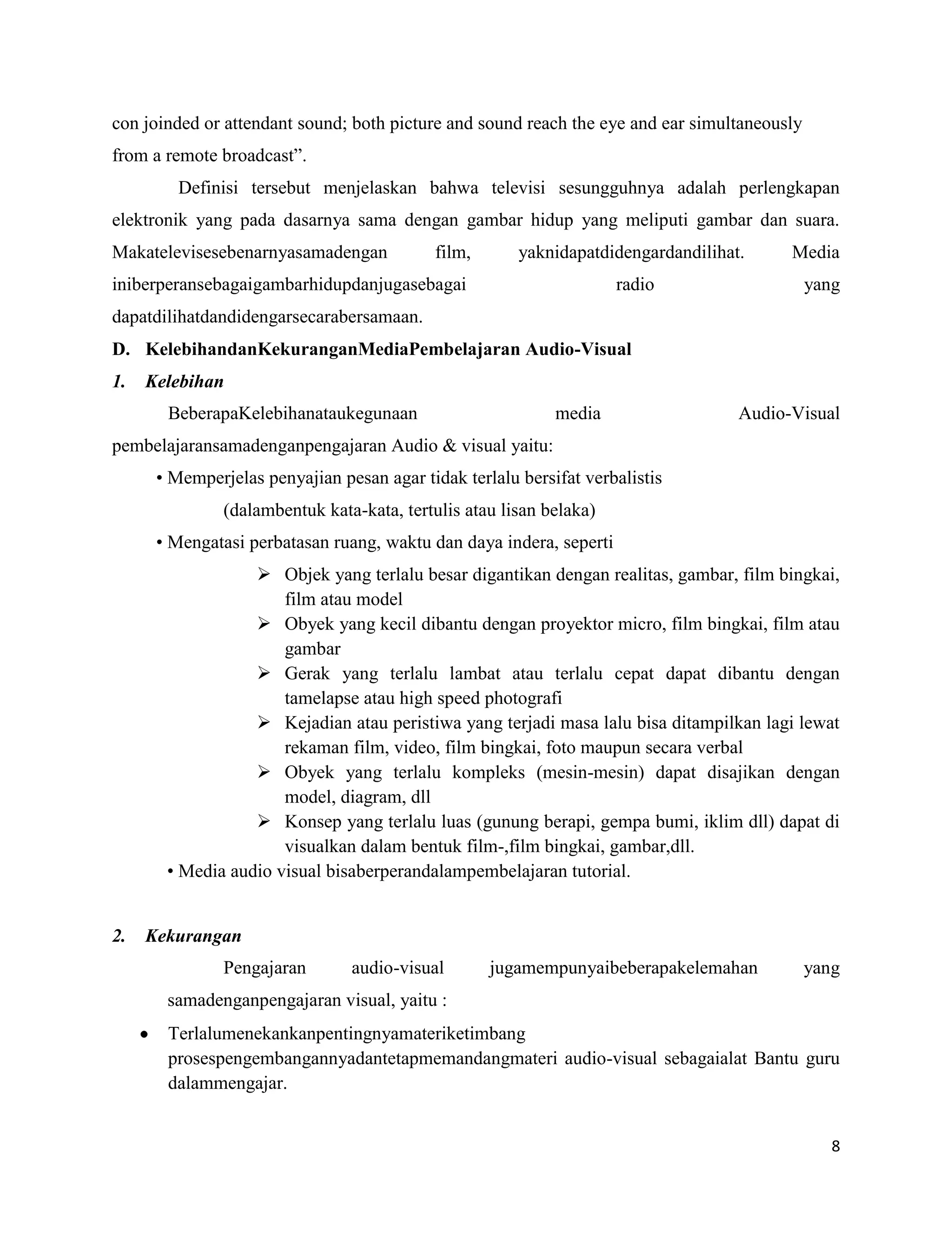 Prosedur pembuatan media audio visual | DOCX