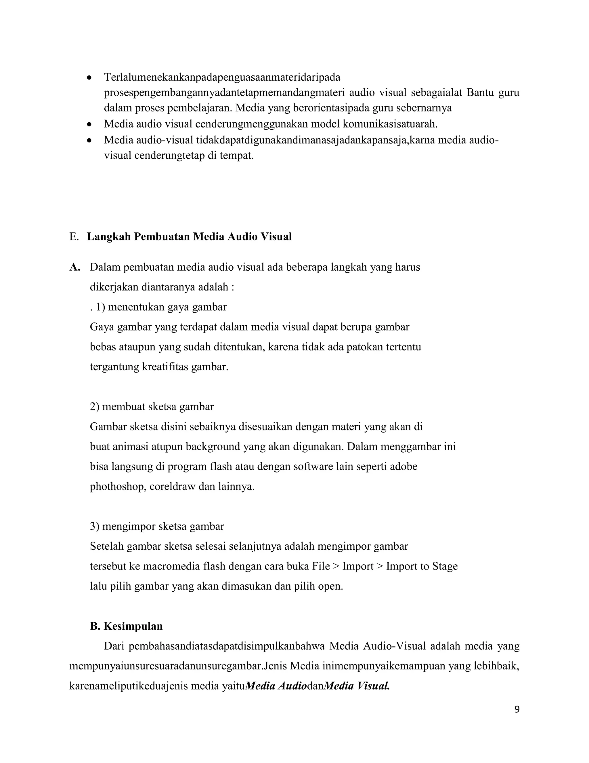 Prosedur pembuatan media audio visual | DOCX